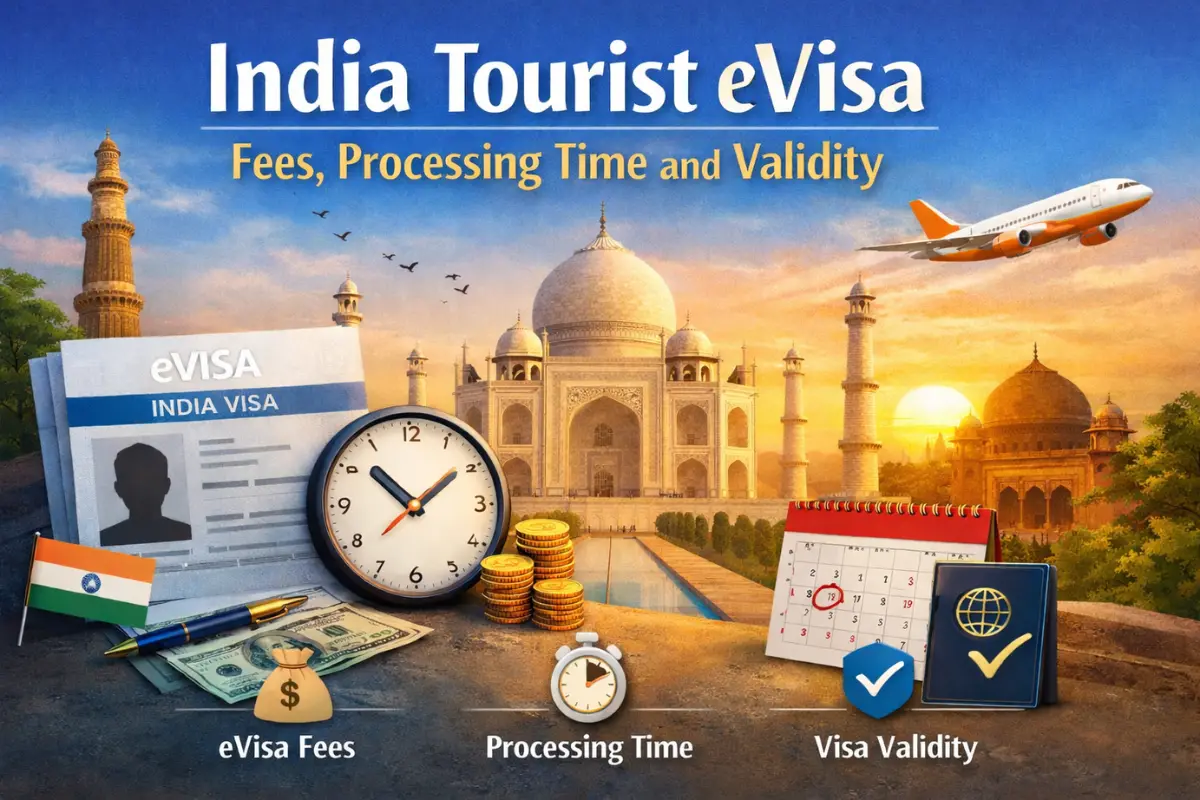 India Tourist eVisa Fees, Processing Time and Validity