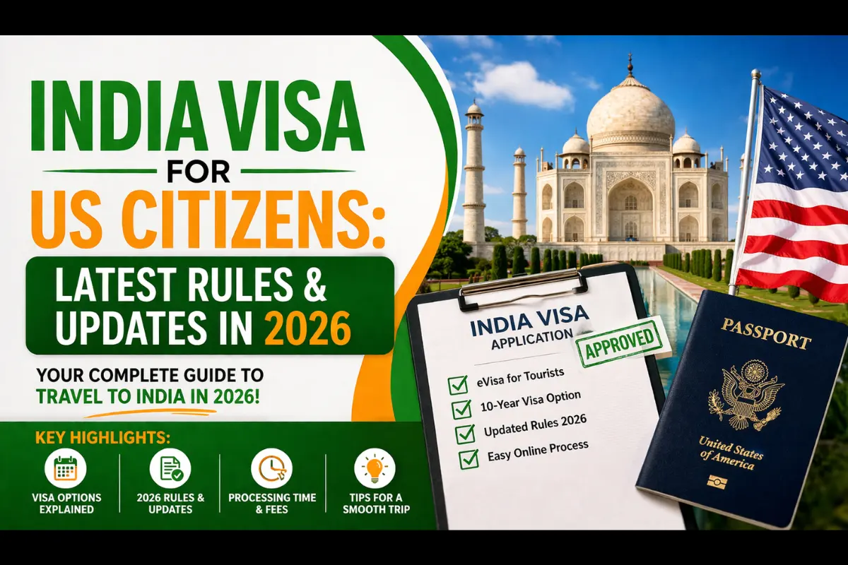 India Visa for US Citizens 2026 latest rules, eVisa options, fees, and travel requirements guide