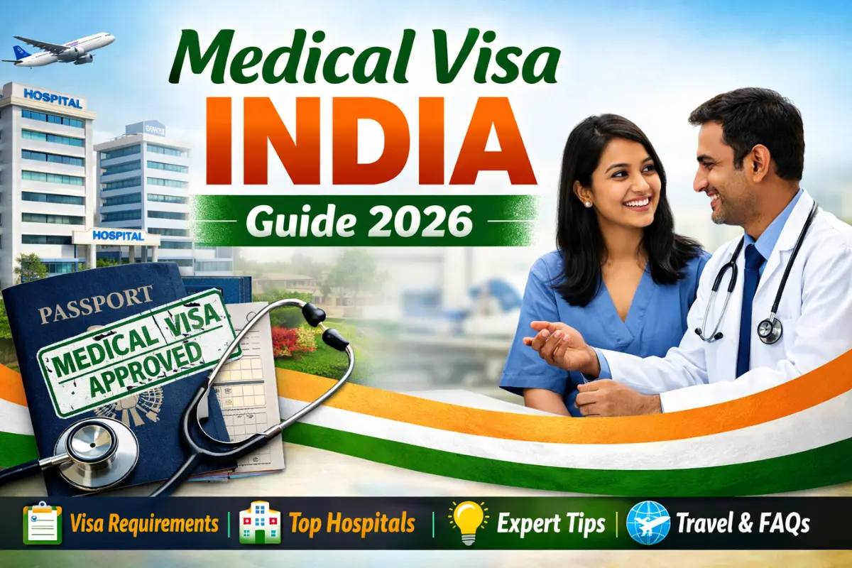 International patient applying for Medical Visa India with hospital documents and passport