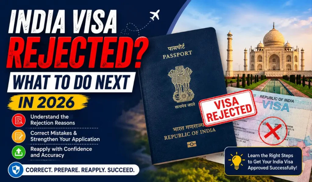India Visa Rejected? What to Do Next in 2026