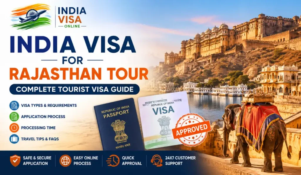 Tourist Exploring Rajasthan Fort with India Tourist Visa