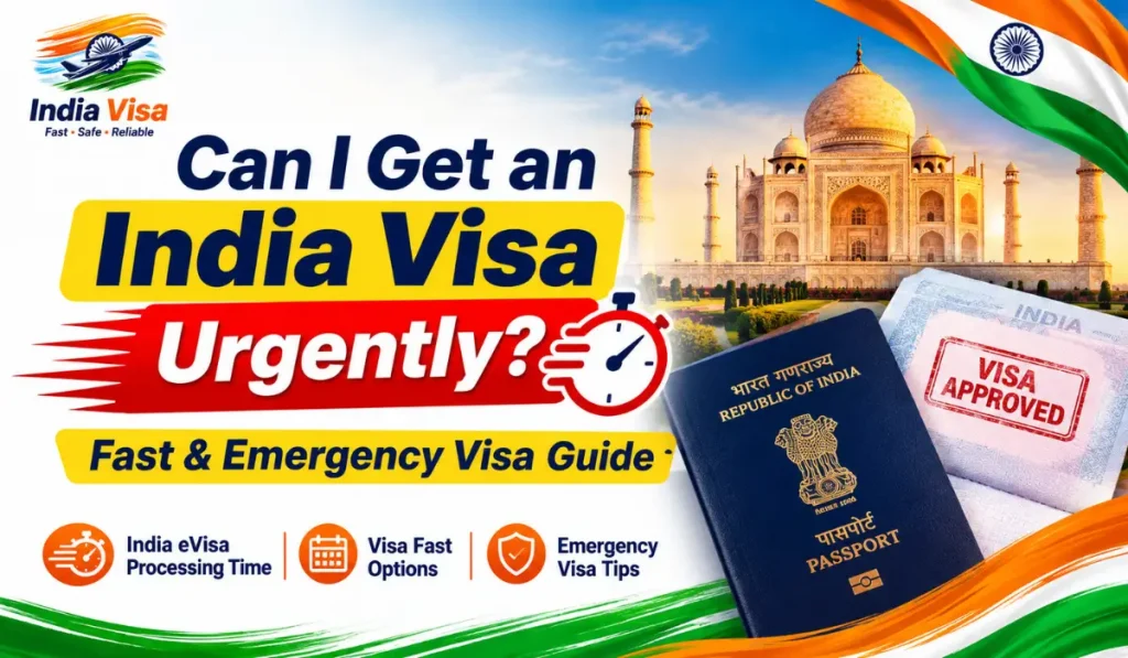India visa urgently guide showing fast eVisa and emergency visa application process