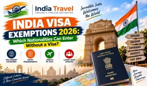 India Visa Exemptions 2026 showing travelers entering India without a visa