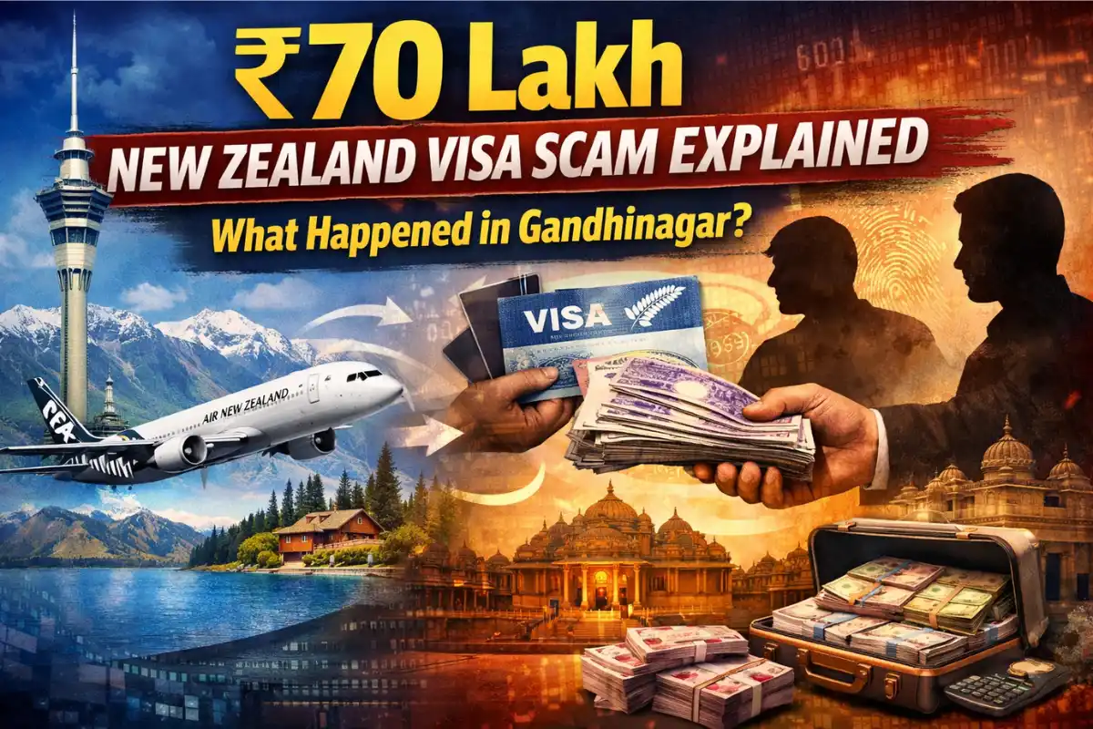 ₹70 Lakh New Zealand Visa Scam Explained: What Happened in Gandhinagar?